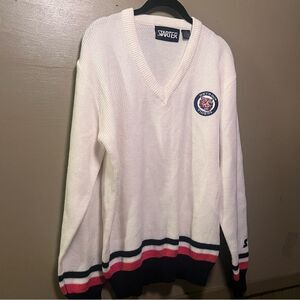Vintage Starter Detroit Tigers Patch V-Neck Varsity Acrylic Sweater